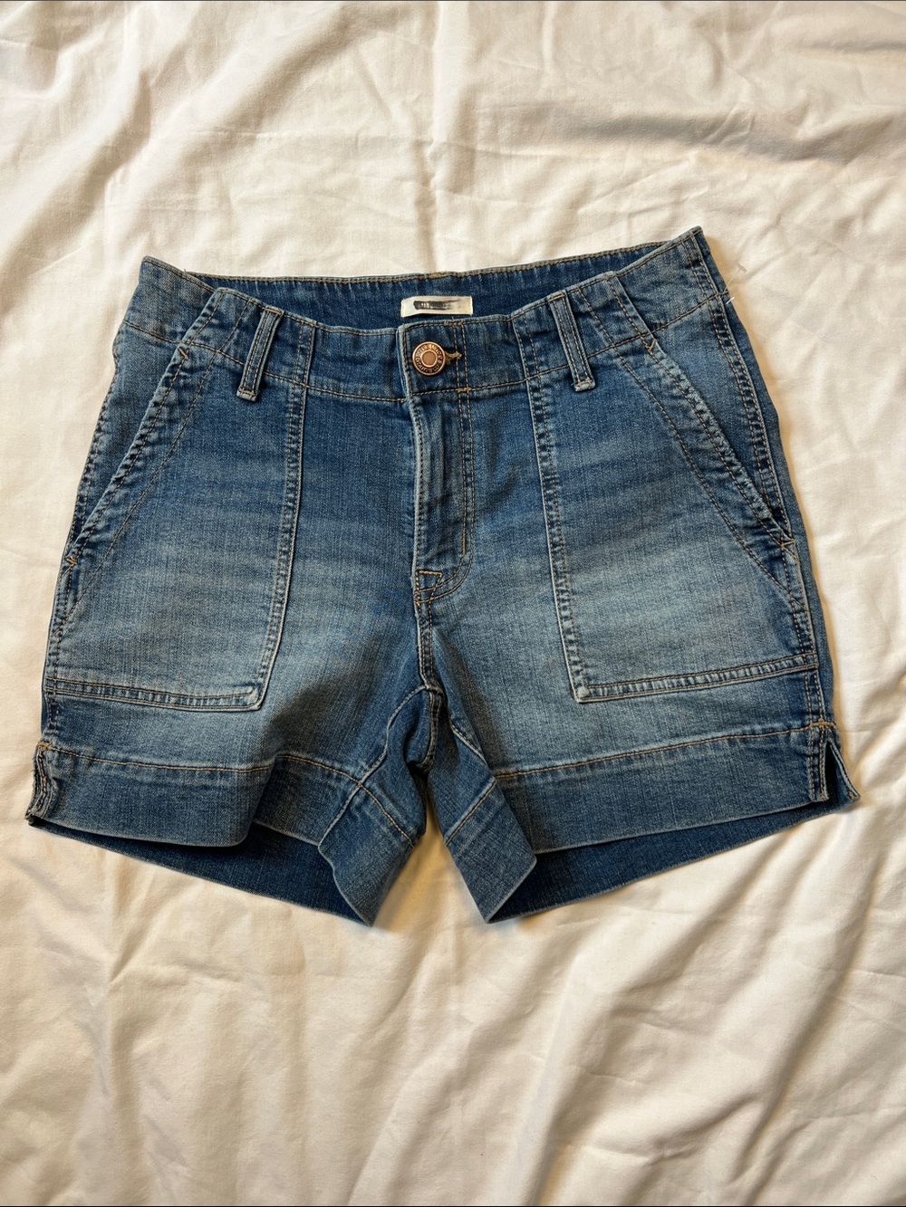 Maurices Denim Patch-Pocket Jean Shorts - Blue